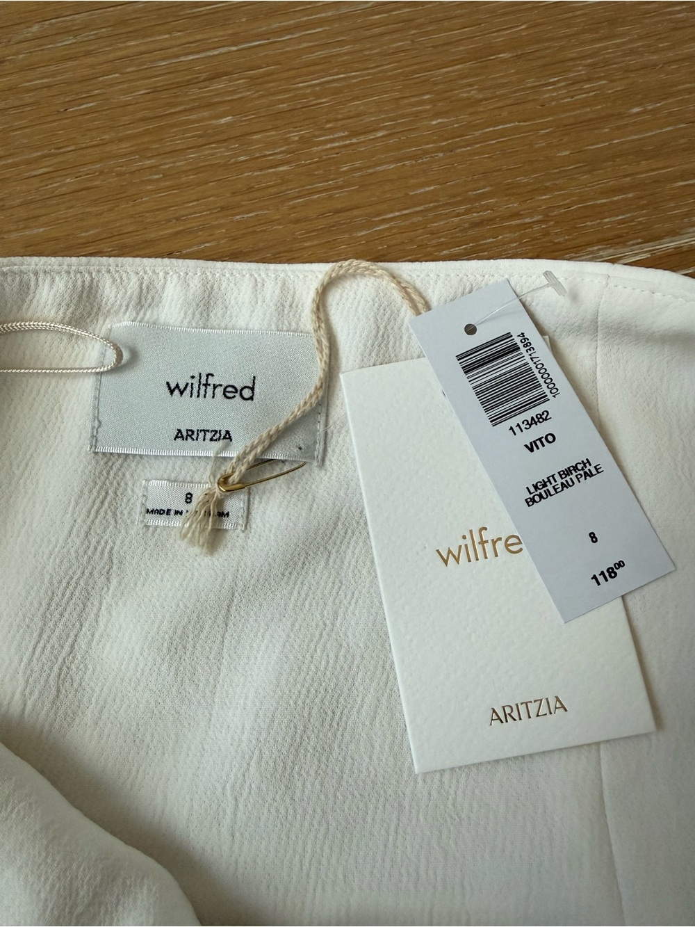 Aritzia Vito Vest in Birch White - size 8 - Picture 9 of 11